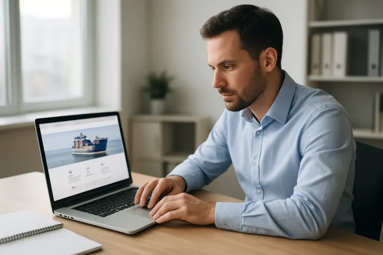 Création de site web pour transitaire en Tunisie : un outil commercial, pas seulement vitrine